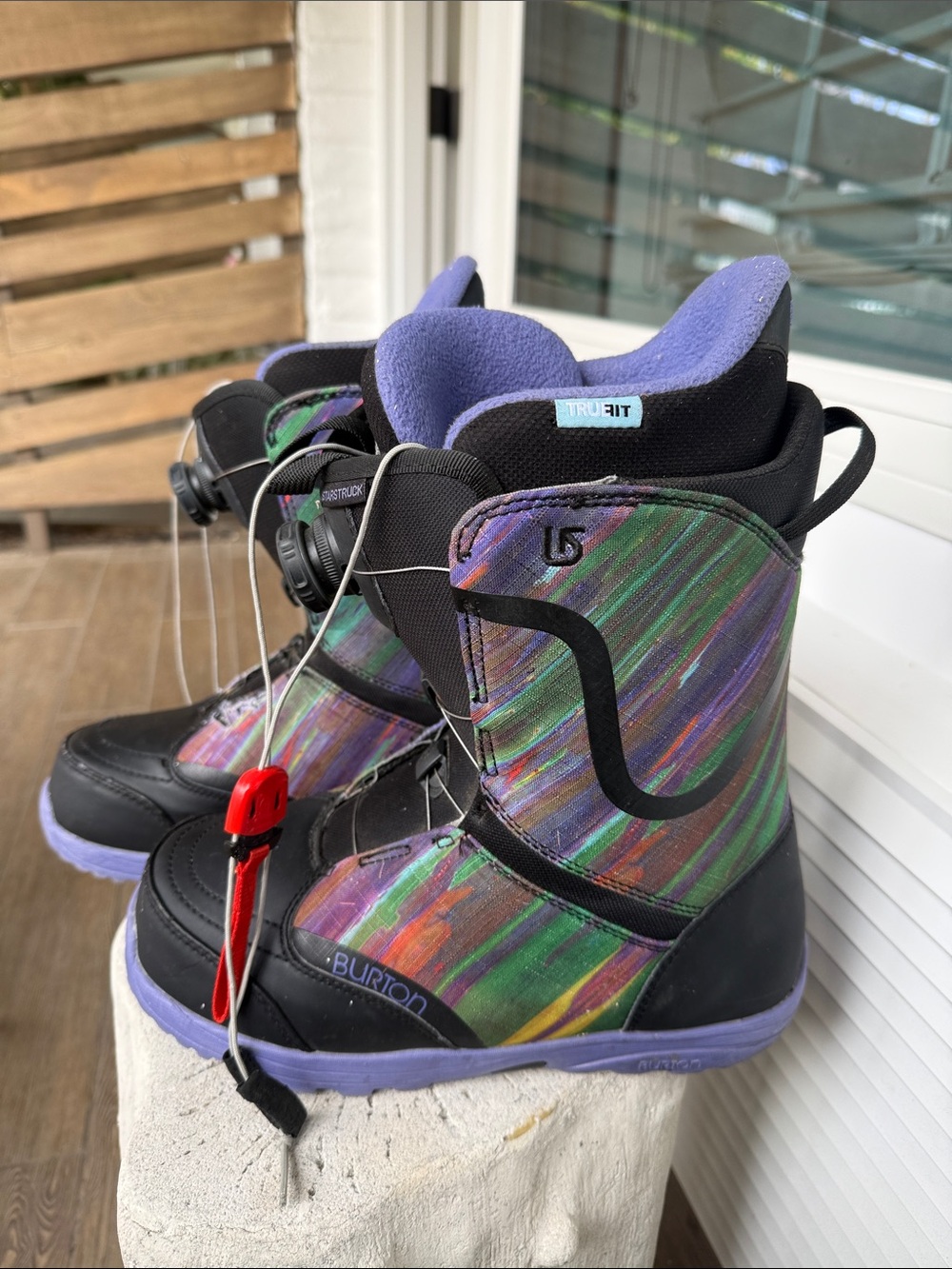 Burton Starstruck Boa TrueFit Snowboard Boots - Black & Purple Sz 9 US - Picture 2 of 12